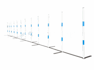 Intercan slalom honden agility toestellen