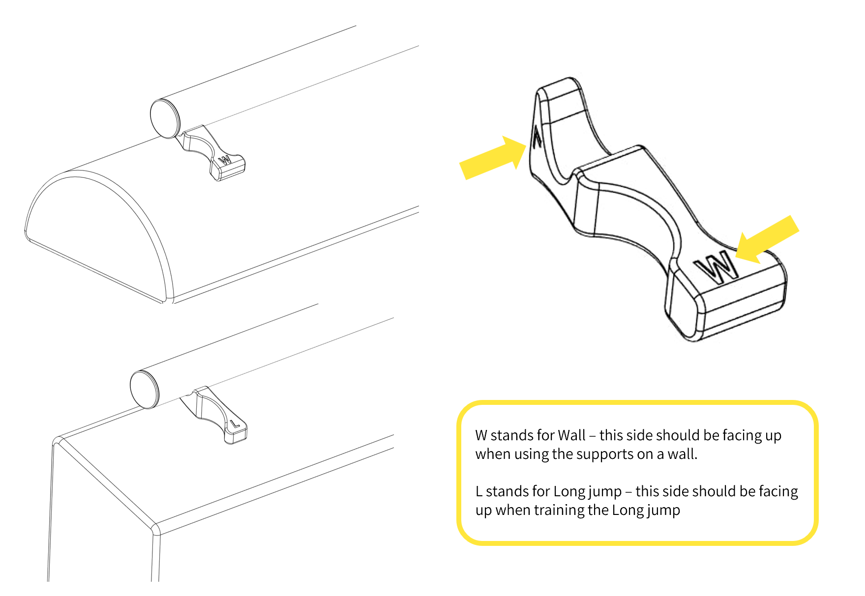 Clear Jump Bar - Training hulp voor breed en muur - Afbeelding 3